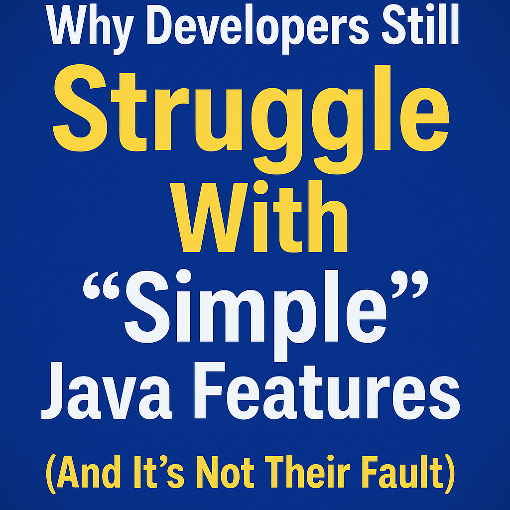 Read more about the article 🧠 Why Developers Still Struggle With “Simple” Java Features (And It’s Not Their Fault)